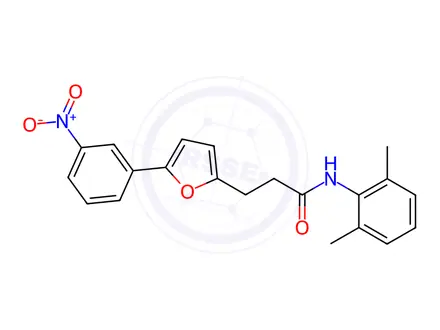 Chemical structure of N-(2,6-Dimethylphenyl)-3-(5-(3-nitrophenyl)furan-2-yl)propanamide