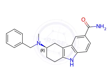 Chemical structure of (R)-3-(Benzyl(methyl)amino)-2,3,4,9-tetrahydro-1H-carbazole-6-carboxamide