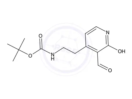 Chemical structure of tert-Butyl (2-(3-formyl-2-oxo-1,2-dihydropyridin-4-yl)ethyl)carbamate