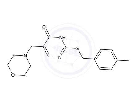 Chemical structure of 2-((4-Methylbenzyl)thio)-5-(morpholinomethyl)pyrimidin-4(3H)-one
