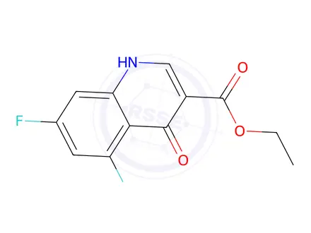 Chemical structure of 5,7-Difluoro-4-hydroxyquinoline-3-carboxylic acid ethyl ester