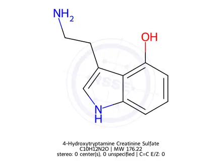 Chemical structure of 4-hydroxytryptamine