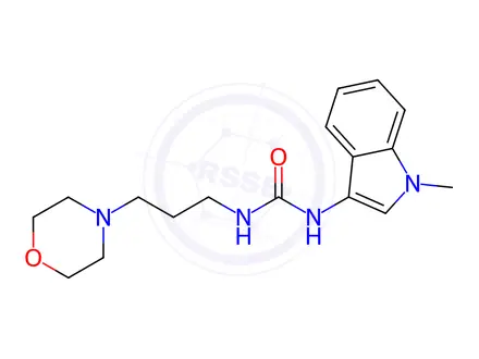 Chemical structure of 1-(1-Methyl-1H-indol-3-yl)-3-(3-morpholinopropyl)urea