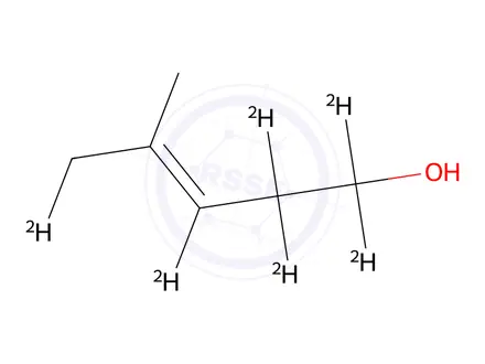 Chemical structure of 4-Methylpent-3-en-1-ol-d6