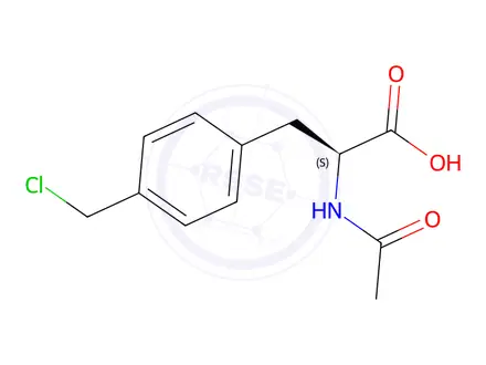 Chemical structure of (S)-2-Acetamido-3-(4-(chloromethyl)phenyl)propanoic acid