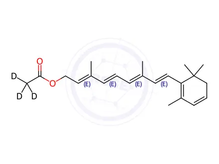 Chemical structure of 3-Dehydro Retinol Acetate-d3
