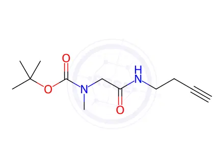 Chemical structure of tert-Butyl (2-(but-3-yn-1-ylamino)-2-oxoethyl)(methyl)carbamate