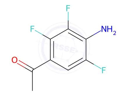 Chemical structure of 1-(4-amino-2,3,5-trifluorophenyl)ethan-1-one