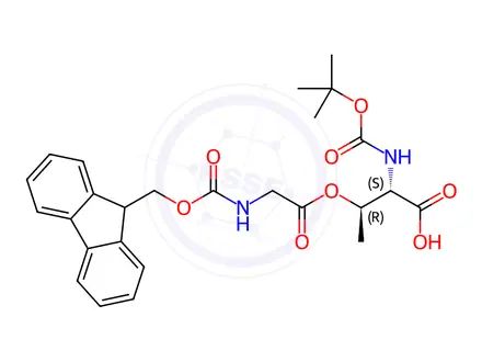 Chemical structure of Boc-Thr(Gly-Fmoc)-OH