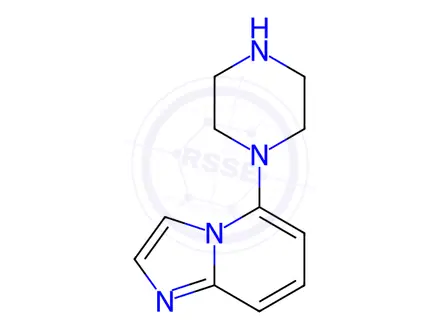 Chemical structure of Imidazo[1,2-a]pyridine, 5-(1-piperazinyl)-
