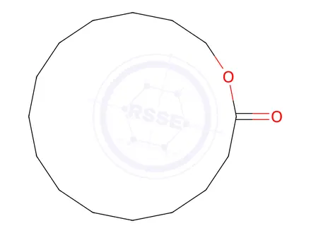 Chemical structure of Pentadecanolide Solution in Acetone
