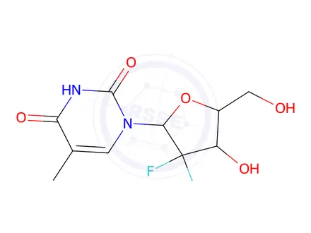 Chemical structure of 2-Deoxy-2,2-difluoro Thymidine