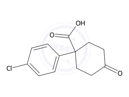 Chemical structure of 1-(4-Chlorophenyl)-4-oxocyclohexanecarboxylic Acid