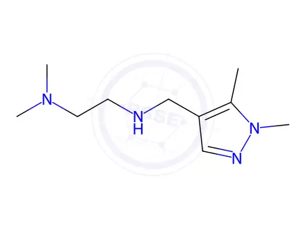 Chemical structure of N'-[(1,5-dimethyl-1H-pyrazol-4-yl)methyl]-N,N-dimethylethane-1,2-diamine