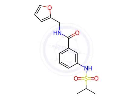Chemical structure of N-(Furan-2-ylmethyl)-3-(1-methylethylsulfonamido)benzamide