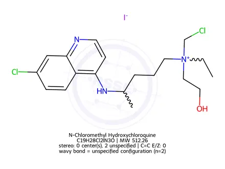 Chemical structure of N-Chloromethyl Hydroxychloroquine