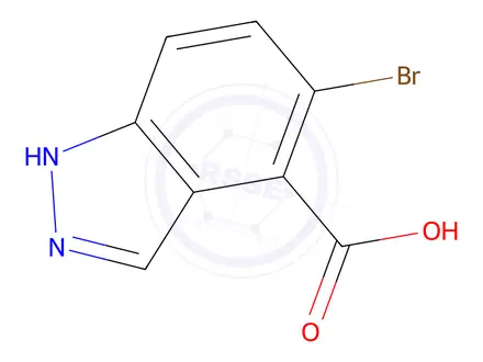 Chemical structure of 5-Bromo-1H-indazole-4-carboxylic acid