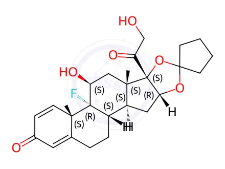 Chemical structure of Betamethasone Impurity 50 (21-Desacetyl Amcinonide)