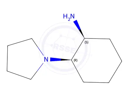 Chemical structure of (1S,2R)-2-(Pyrrolidin-1-yl)cyclohexan-1-amine