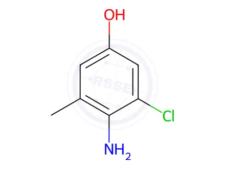 Chemical structure of 4-Amino-3-chloro-5-methylphenol