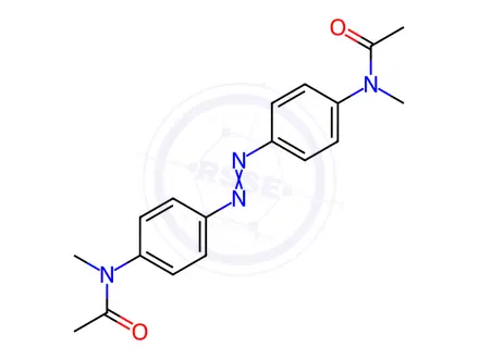Chemical structure of 4',4'''-Azobis(N-methylacetanilide)