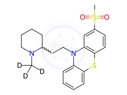 Chemical structure of Thioridazine Impurity 5-d3 (Thioridazine EP Impurity E-d3)