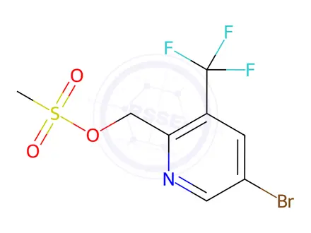 Chemical structure of (5-Bromo-3-(trifluoromethyl)pyridin-2-yl)methyl methanesulfonate