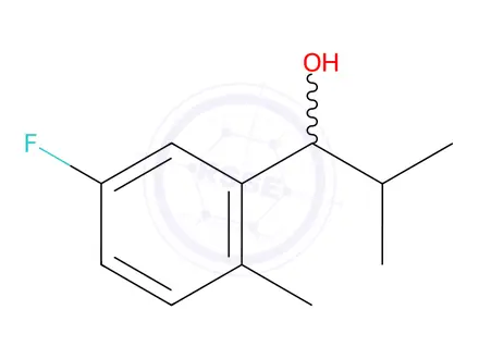Chemical structure of 1-(5-fluoro-2-methylphenyl)-2-methylpropan-1-ol