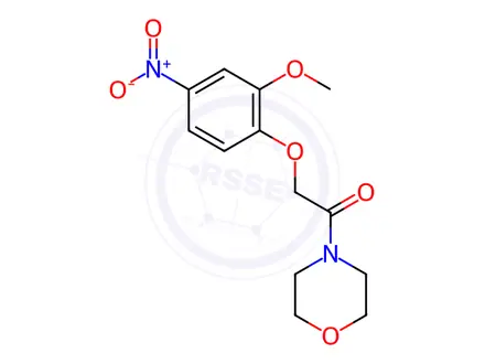 Chemical structure of 4-[(2-Methoxy-4-nitrophenoxy)acetyl]morpholine