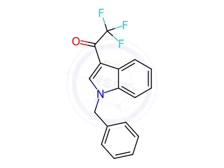 Chemical structure of 1-(1-Benzyl-1H-indol-3-yl)-2,2,2-trifluoroethan-1-one