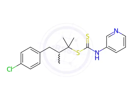 Chemical structure of (4-Chlorophenyl)methyl 1,1-dimethylpropyl-3-pyridinylcarbonimidodithioate