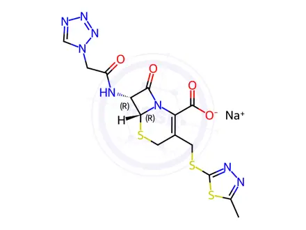 Chemical structure of Cefazolin sodium salt