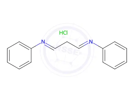 Chemical structure of MALONALDEHYDE DIANILIDE HYDROCHLORIDE