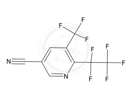 Chemical structure of 6-Pentafluoroethyl-5-trifluoromethyl-nicotinonitrile