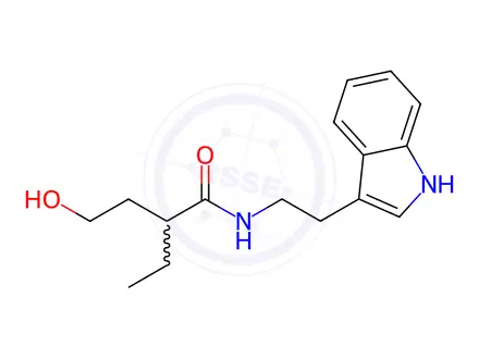 Chemical structure of N-(2-(1H-Indol-3-yl)ethyl)-2-ethyl-4-hydroxybutanamide