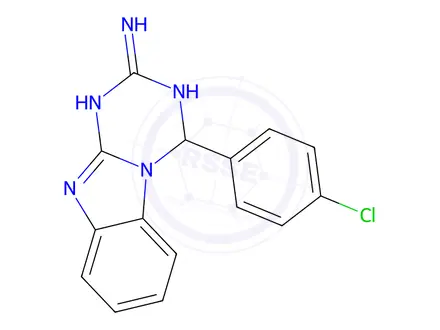 Chemical structure of 4-(4-Chlorophenyl)-3,4-dihydrobenzo[4,5]imidazo[1,2-a][1,3,5]triazin-2(1h)-imine