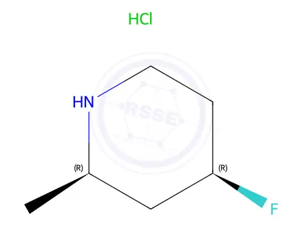 Chemical structure of (2R,4R)-4-fluoro-2-methylpiperidine hydrochloride