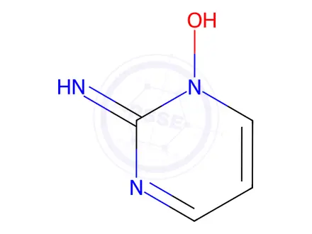 Chemical structure of 2-Pyrimidinamine, 1-oxide (9CI)