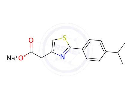 Chemical structure of Sodium 2-(2-(4-isopropylphenyl)thiazol-4-yl)acetate