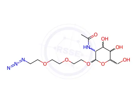Chemical structure of Β-GLCNAC-PEG3-AZIDE (O-LINK)