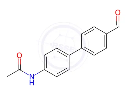 Chemical structure of N-(4'-Formyl[1,1'-biphenyl]-4-yl)acetamide