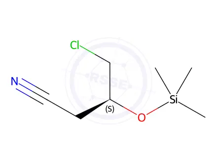 Chemical structure of (3S)-4-Chloro-3-[(triMethylsilyl)oxy]butanenitrile
