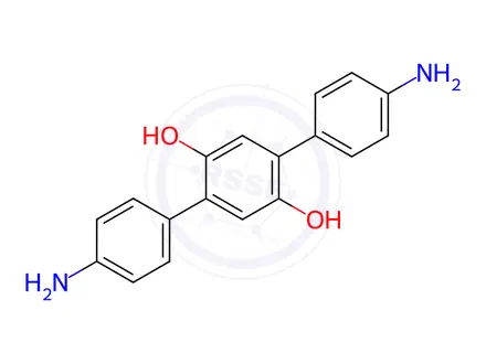 Chemical structure of [1,1':4',1''-Terphenyl]-2',5'-diol, 4,4''-diamino-(9CI)