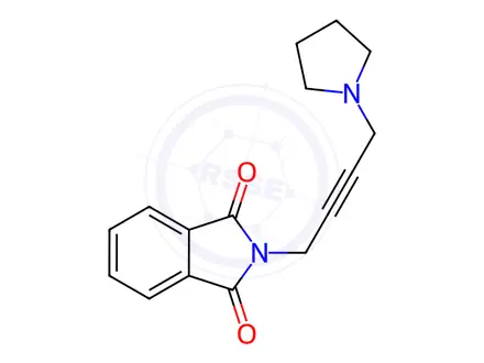 Chemical structure of N-[4-(1-Pyrrolidinyl)-2-butynyl]phthalimide