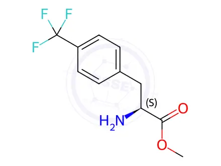Chemical structure of L-Phenylalanine, 4-(trifluoromethyl)-, methyl ester