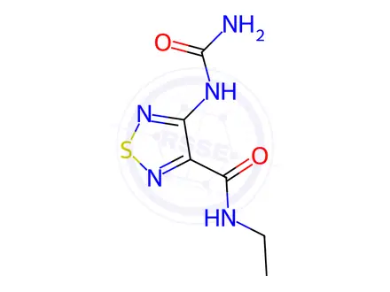 Chemical structure of N-Ethyl-4-ureido-1,2,5-thiadiazole-3-carboxamide