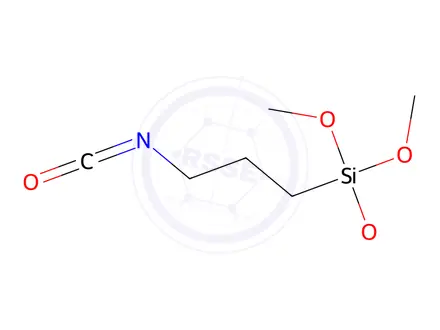 Chemical structure of 3-Isocyanatopropyl(trimethoxy)silane