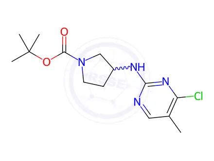 Chemical structure of tert-Butyl 3-((4-chloro-5-methylpyrimidin-2-yl)amino)pyrrolidine-1-carboxylate