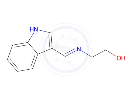 Chemical structure of 2-(((1H-Indol-3-yl)methylene)amino)ethanol