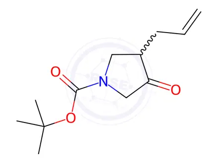 Chemical structure of Tert-butyl 3-oxo-4-(prop-2-en-1-yl)pyrrolidine-1-carboxylate